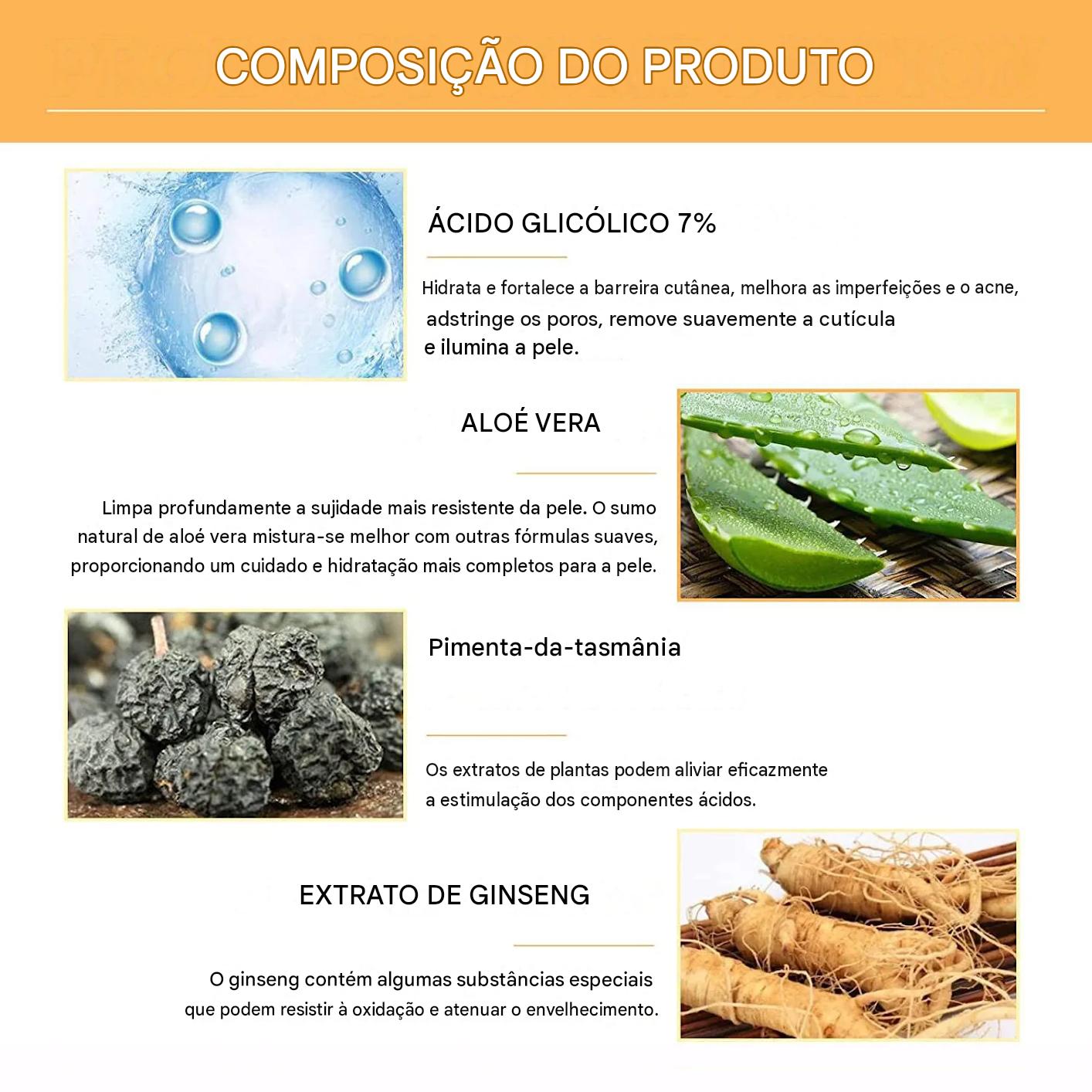 Ácido Glicólico Tonificante Cuidado Facial
